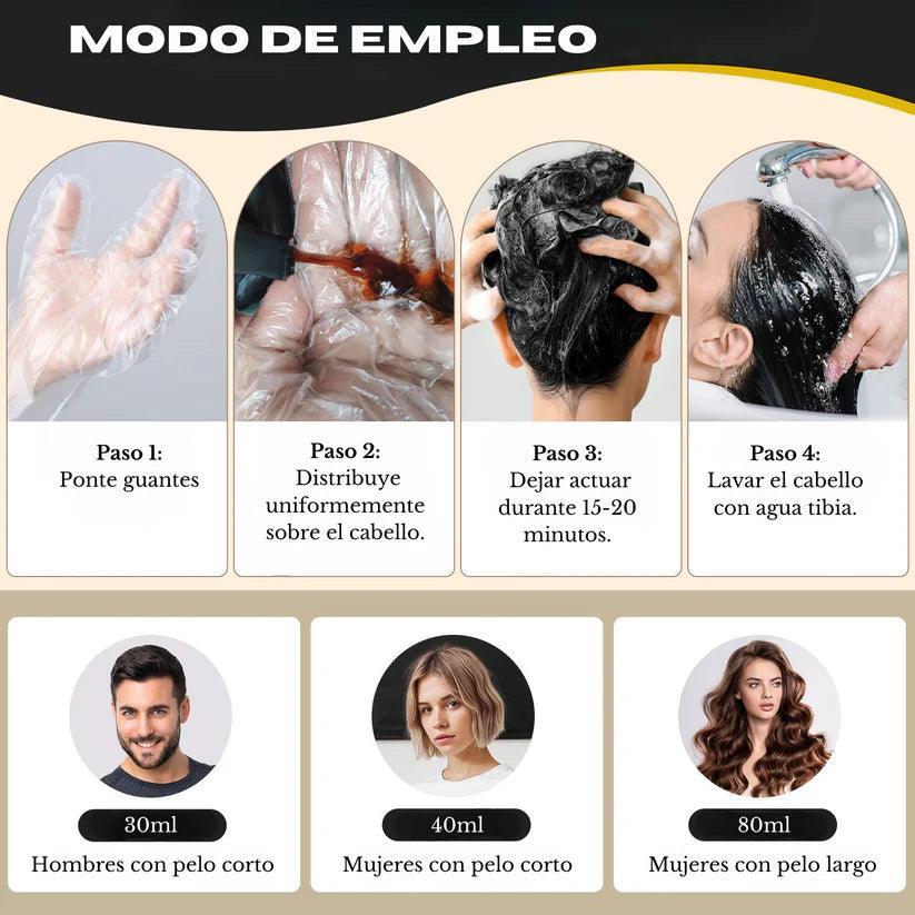 Champú Anticanas 3 en 1 para Mujeres e Hombres - Negro